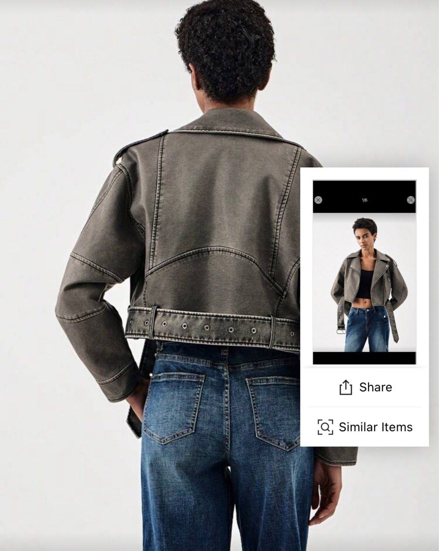 Shein Leather Jacket Coat (Category: Coats, Jackets and Outerwear) located in San Juan City. Submitted by declutterclosetcleanup (Listing ID 1414617767, Image 2). Description: .