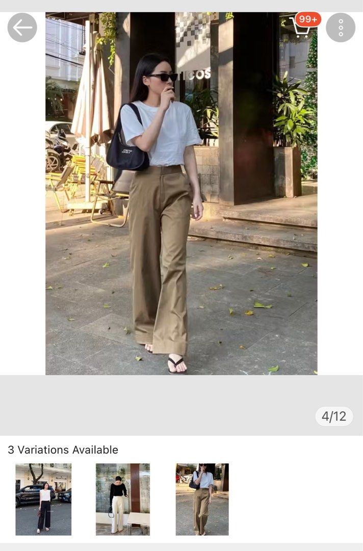 SHU SHI HELI KHAKI TROUSER SMALL (Category: Jeans) located in Cainta. Submitted by pillowsdecluttering (Listing ID 1414607365, Image 1). Description: TOO SMALL :(.