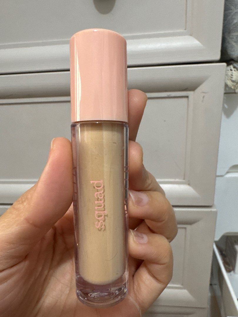 Squad cosmetics concealer (Category: Makeup) located in Caloocan City. Submitted by msgemini0618 (Listing ID 1414446355, Image 2). Description: Swatched only. Rfs: Wrong shade .