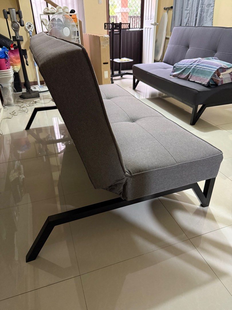 [USED] Crowne Sofa Bed - Light Gray (Category: Sofas) located in Bacoor. Submitted by bbgey (Listing ID 1414462590, Image 3). Description: Selling our SM HOME CROWNE SOFABED - Light Gray Color RFS: bawas bulky things sa bahay Location for pick-up: BFRV, Las Pinas City No issues! PM for sure buyers only. Brand new price is 21,995 at SM Home Everyone loves a multi-purpose essential and a stylish sofabed definitely tops the list—fashionable, functio