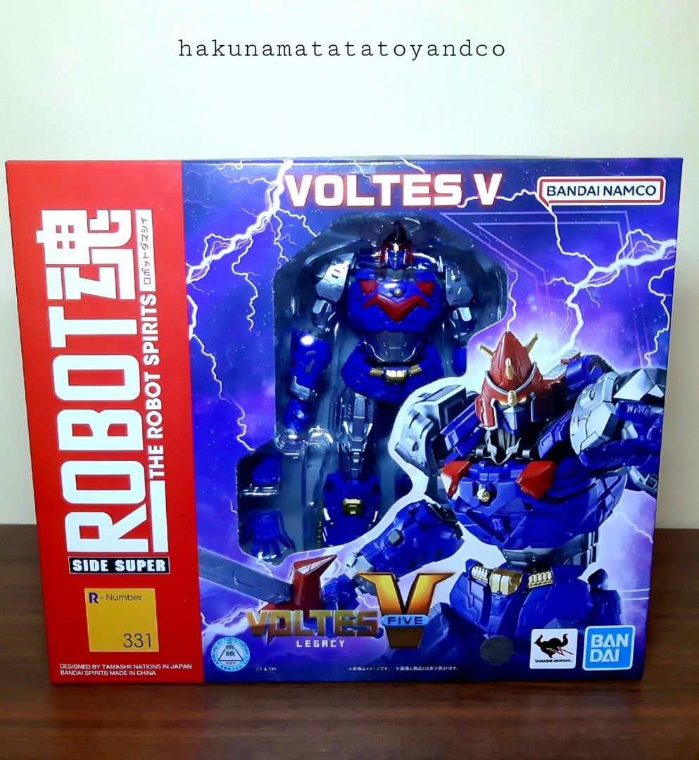 Voltes V / Figure Side Super Volt V : Legacy - The Robot Spirit Tamashii Nations Bandai Spirits (Category: Figurines & Statues) located in Cavite. Submitted by hakunamatatatoyandcollectibles (Listing ID 1414466730, Image 1). Description: Voltes V / Figure Side Super Volt V : Legacy - The Robot Spirit Tamashii Nations Bandai Spirits mint in sealed box Box condition 8/10.