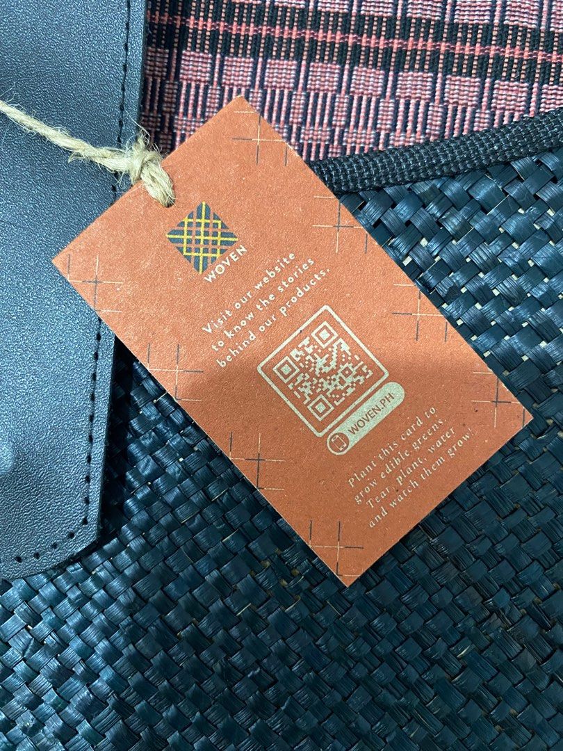 Woven Suklob Laptop/Ipad Sleeve (Category: Laptop Bags & Sleeves) located in Cavite. Submitted by lovedbyniz (Listing ID 1414567038, Image 3). Description: • Brand new with tag and original dust bag. • Original Price: ₱2,399 • Made from handwoven banig • Inner fabric handwoven by local crafts communities • Flap made out of genuine local leather • Magnetic snap • Interior padded with foam • Slot for laptop/iPad/tablet (fits 13-in) .