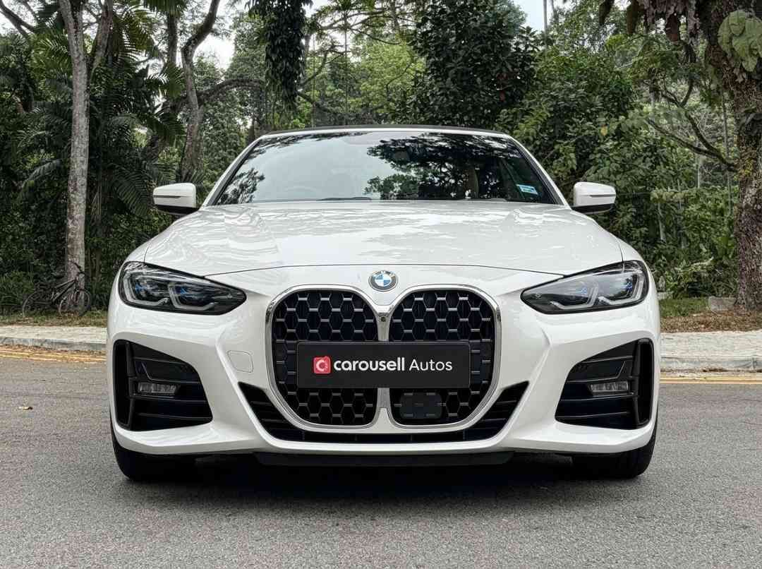 BMW 4 Series Convertible 420i M Sport (A) (Category: Used Cars) located in Singapore. Submitted by carousellcars (Listing ID 1465081394, Image 1). Description: We pride ourselves on offering some of the most competitive deals in the market, ensuring that you can make informed decisions with complete confidence. Every step of the purchasing process is handled with professionalism reflecting our commitment to building long-term trust. Features: 2.0