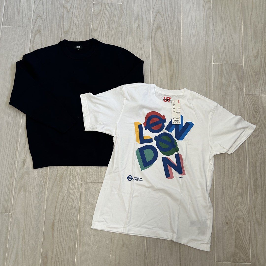 (兩件共$80) Uniqlo 男裝深藍色羅紋圓領針織衫 上衣 白色 Tee Shirt （分類：T-shirt、恤衫、有領衫）位於 Hong Kong。 由 n17whl 提交（商品編號 1465187335，圖片 1）。簡介： (中碼、胸闊 51cm、衫長62cm) Uniqlo 男裝深藍色羅紋圓領針織衫 上衣 Tee Shirt全新。