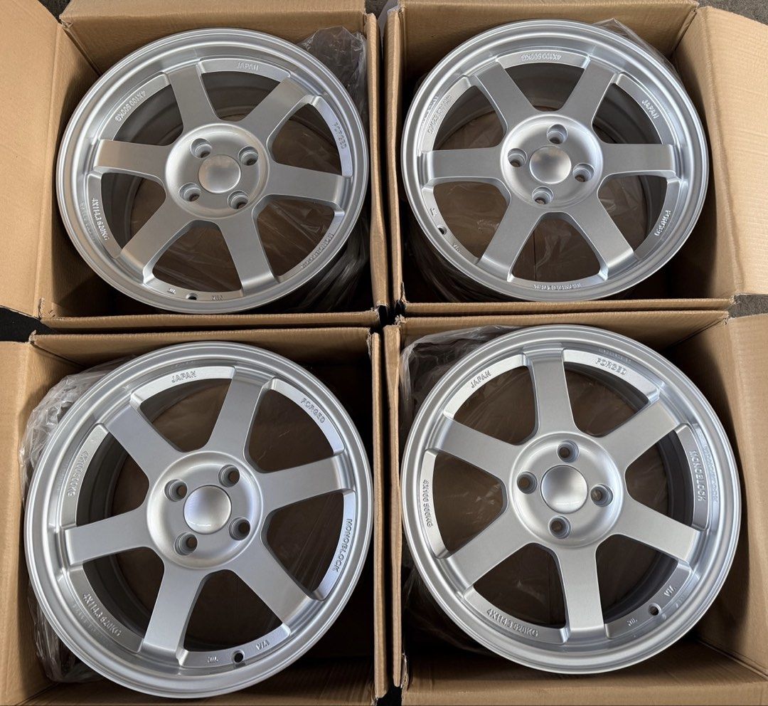 16” TE37 Design Code 6018 Silver mags 4Holes pcd 100 Bnew (Category: Mags and Tires) located in Quezon City. Submitted by mindanaotyrehaus (Listing ID 1465333087, Image 1). Description: 4pcs 16” TE37 Design Bnew mags 4 holes pcd 100 x7 width offset 38 color: Silver sold as set 4pcs. for 22,000 pesos mags only * price may change without prior notice * fix price * Cash transaction/ GCash or BDO Online Transfer only First come first serve Free mount