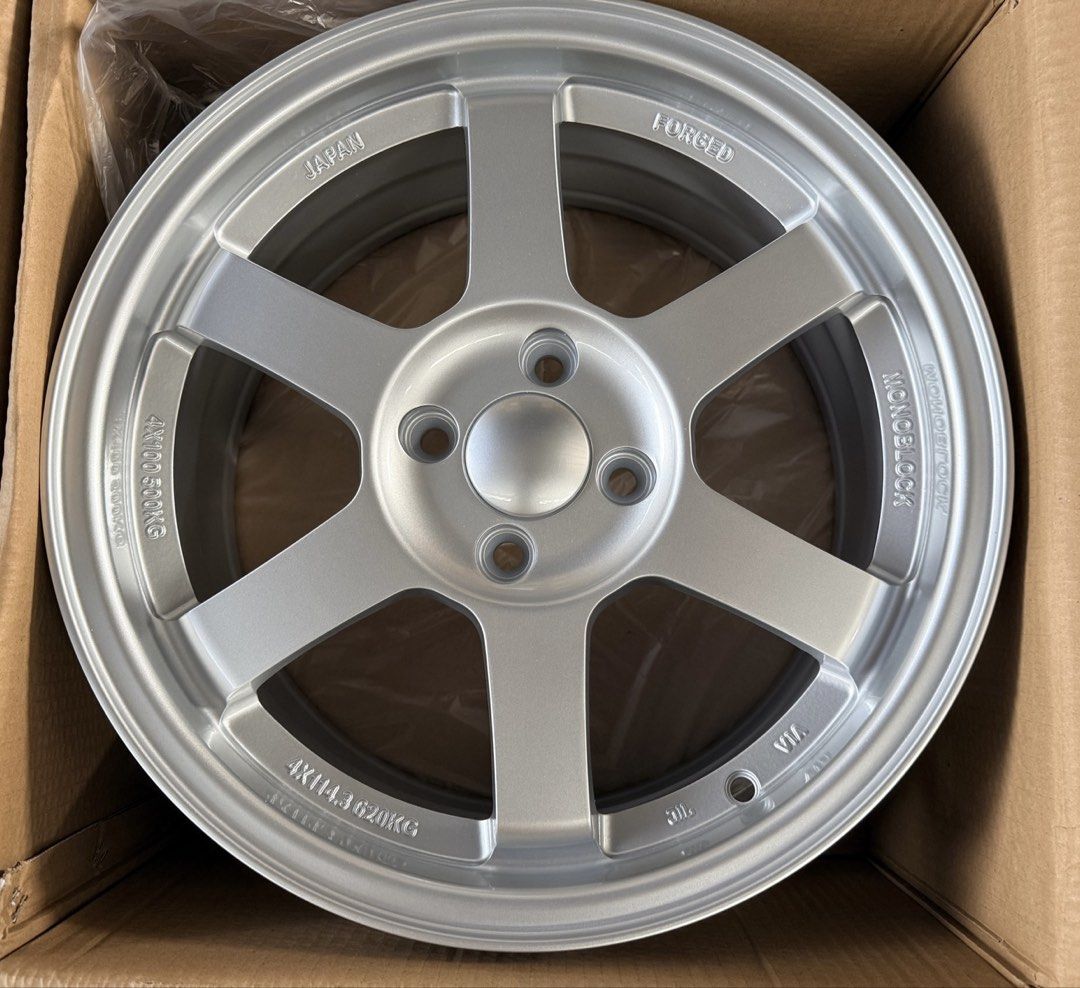 16” TE37 Design Code 6018 Silver mags 4Holes pcd 100 Bnew (Category: Mags and Tires) located in Quezon City. Submitted by mindanaotyrehaus (Listing ID 1465333087, Image 3). Description: 4pcs 16” TE37 Design Bnew mags 4 holes pcd 100 x7 width offset 38 color: Silver sold as set 4pcs. for 22,000 pesos mags only * price may change without prior notice * fix price * Cash transaction/ GCash or BDO Online Transfer only First come first serve Free mount