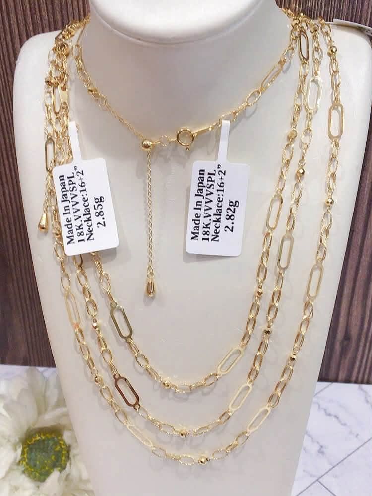 18k Japan gold adjustable necky (Category: Necklaces) located in Manila. Submitted by bhelgoldseller2ndaccount (Listing ID 1465235808, Image 1). Description: New!!✨New!!✨New!! Authentic 18k Japan Golds 💯pawnable/naisasanla 💯with high appraisal rate 💯good investment 💯Direct supplier price 👉OPEN for resellers 🌺please take time to evaluate their actual sizes and grams 👉Best panggift for all occasions ✅ Sold per grams not per piece Kya lowest 