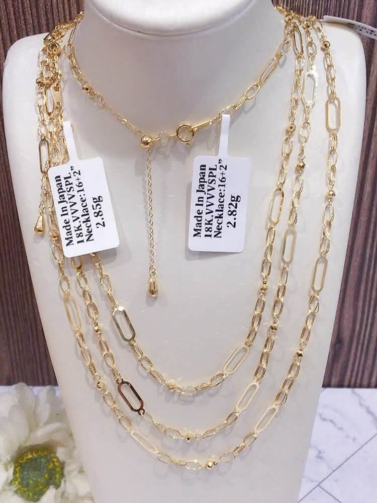 18k Japan gold adjustable necky (Category: Necklaces) located in Manila. Submitted by bhelgoldseller2ndaccount (Listing ID 1465235808, Image 2). Description: New!!✨New!!✨New!! Authentic 18k Japan Golds 💯pawnable/naisasanla 💯with high appraisal rate 💯good investment 💯Direct supplier price 👉OPEN for resellers 🌺please take time to evaluate their actual sizes and grams 👉Best panggift for all occasions ✅ Sold per grams not per piece Kya lowest 
