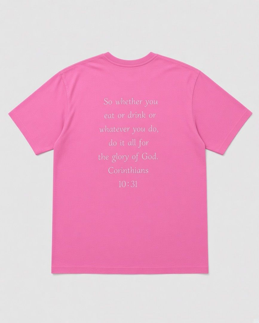 ‎1 Corinthians 10:31 Pink Tee (Category: Tshirts & Polo Shirts ) located in Lapu Lapu. Submitted by rebuild.arkives (Listing ID 1465347178, Image 1). Description: ‎1 Corinthians 10:31 Pink Tee ‎ ‎📏 Size Guide (Inches): ‎Length: 29 ‎Width: 21 ‎ ‎Color: 10/10 ‎Condition: 10/10 ‎Issue: None ‎📝 Heads up: ‎• This is a thrift item so please manage your expectations. ‎• Color may slightly differ due to lighting. ‎• Washed and ready to wear. ‎• Shippin