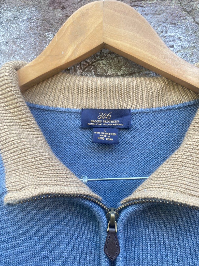 346 BROOKS BROTHERS QUARTER ZIP ( 100% WOOL ) (Category: Announcements) located in Calamba. Submitted by carlofthrifts. (Listing ID 1465333110, Image 3). Description: 346 BROOKS BROTHERS QUARTER ZIP ( 100% WOOL ) Condition.excellent W 22 L 31 Size. Large on tag Color rate 10/10 issue ❌ Price: 850 php Plus shipping fee Loc calamba laguna - Color may vary due the lighting - Payment first Gcash/Paymaya - No Cod - Shipping via J&T express - Check det