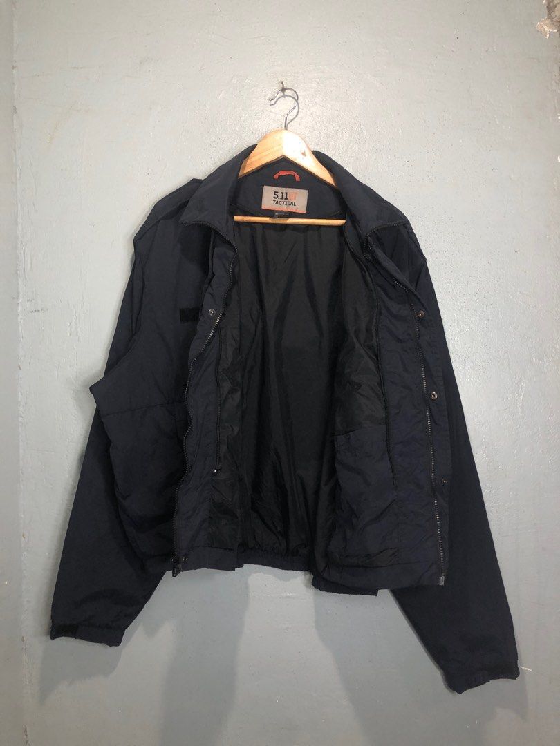 5.11 Tactical Dark Navy Jacket (Category: Coats, Jackets and Outerwear) located in Bacong. Submitted by crommermann (Listing ID 1465188846, Image 2). Description: 5.11 Tactical 4-in-1 Patrol Jacket 🏷️ + 90 shipping fee -Dimes Width 31 Length 26.5 -Condition 9.5/10 -Color Rate 9.5/10 Excellent Condition Color may vary due to lightning Very Presentable when Worn Issue can be seen in the picture Need Wash Pm/Dm Visayas Dumaguete loc J&T Courier Exp