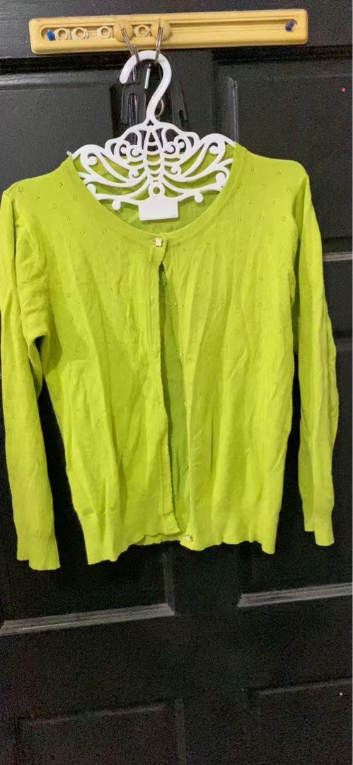 💚 Lime Vibes Bundle 💚 (Category: Sets or Coordinates) located in Quezon City. Submitted by luvkobagsnshoes (Listing ID 1465339486, Image 3). Description: Chul Lime Green & Black Cow Print Plissé Skirt + Chartreuse Eyelet Knit Cardigan 2-Piece Set.