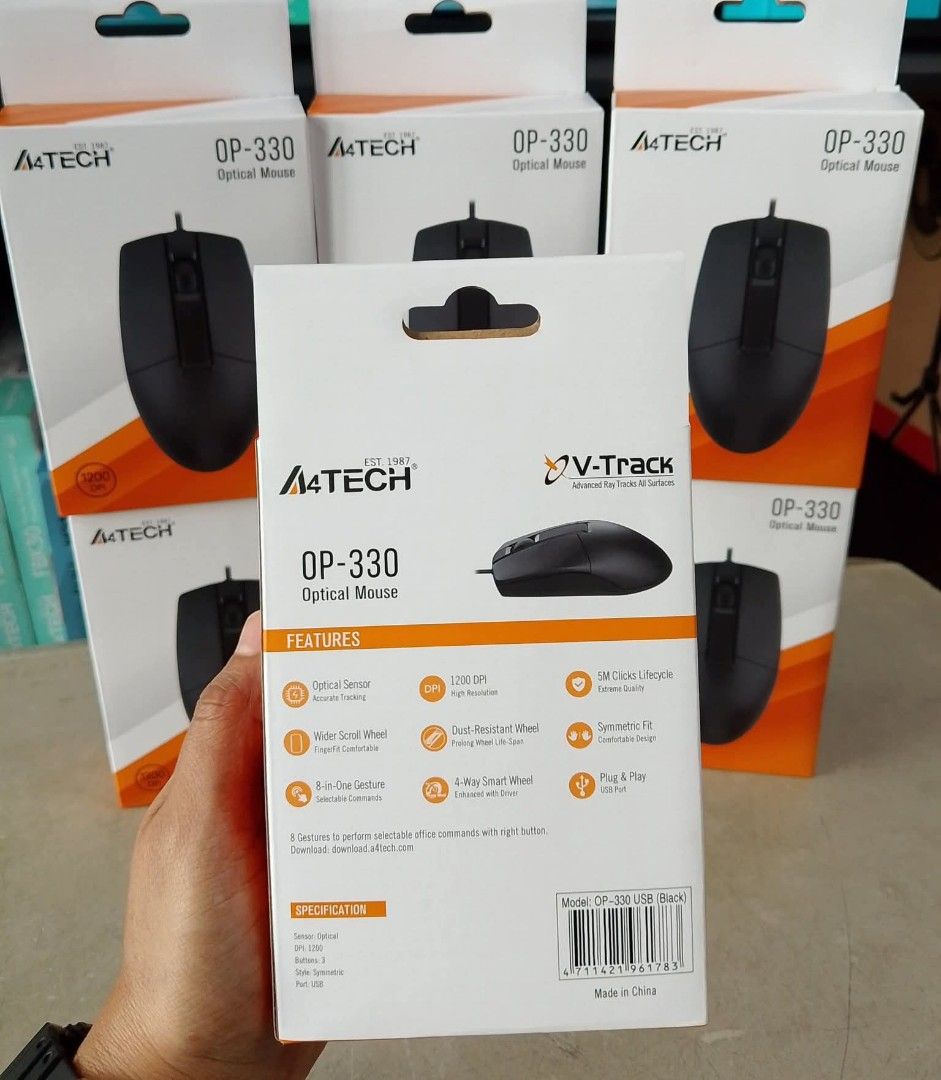 A4Tech OP-330 3D Optical Mouse Wired USB Black (Category: Mouse & Mousepads) located in Pasay City. Submitted by gogadgetswithjaja (Listing ID 1465205935, Image 2). Description: 🔎Please visit brands official website for more details of products specs and features. ❗️Prices are subject to change without prior notice. ✅️Actual picture posted ✅️Brand new & sealed with 1 year warranty ✅️We can issue DR & OR Mode of Payment: ✅️Cash, Gcash & Bank Tran