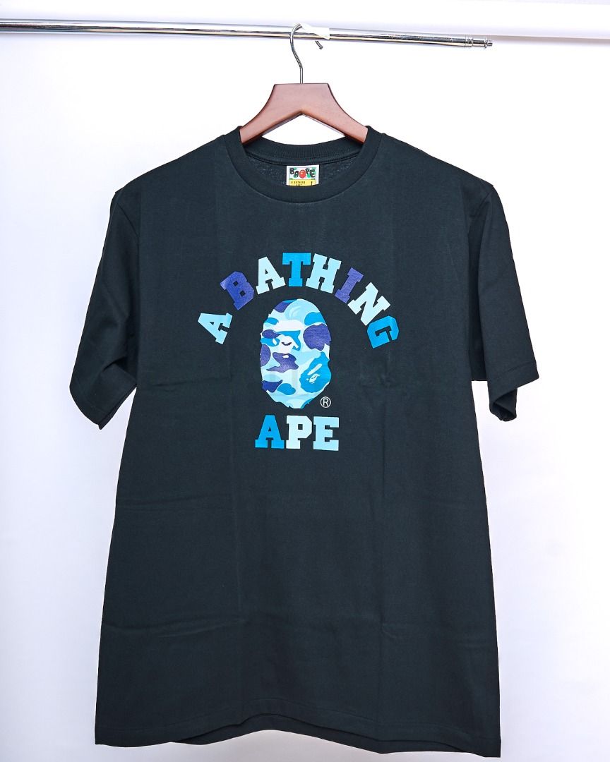 A Bathing Ape BAPE College Logo Tee Black White (Category: Tshirts & Polo Shirts ) located in Paranaque City. Submitted by kkszpt (Listing ID 1465213822, Image 1). Description: BAPE ABC Camo College Tee ON HAND • M (White) • L (Black) PRE-ORDER Other sizes available. 50% DP to secure your slot. Cutoff: October 7 ETA: October 14 🚚 Nationwide via LBC 🏍️ Metro Manila via Grab Express 📍 Free shipping within Pasay, Parañaque & Las Piñas.