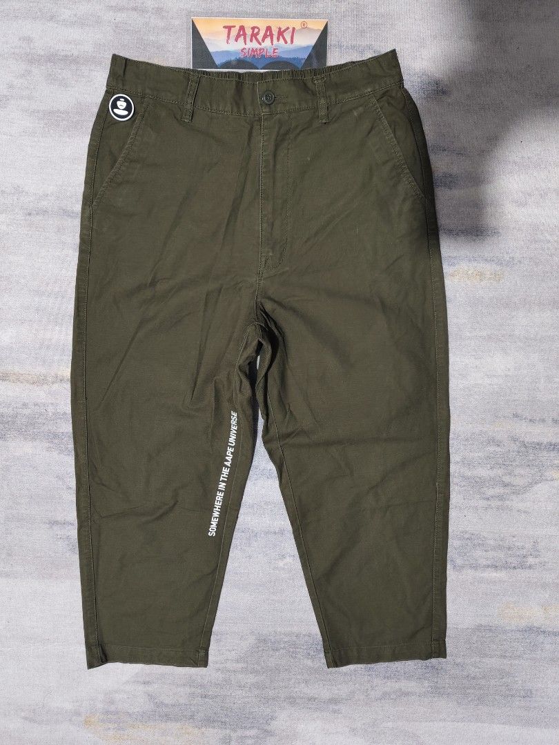 A BATHING APE PANTS (Category: Chinos) located in Baguio. Submitted by igorotak.111.taraki.com (Listing ID 1465310618, Image 1). Description: FS A BATHING APE V. GOOD CONDI EMBROID LETTERS NO ISSUES SOLID NITO ♥️ L-38 W-32 STRETCH UP TO 34 WTH ADJUSTBLE TIE H-8.2.