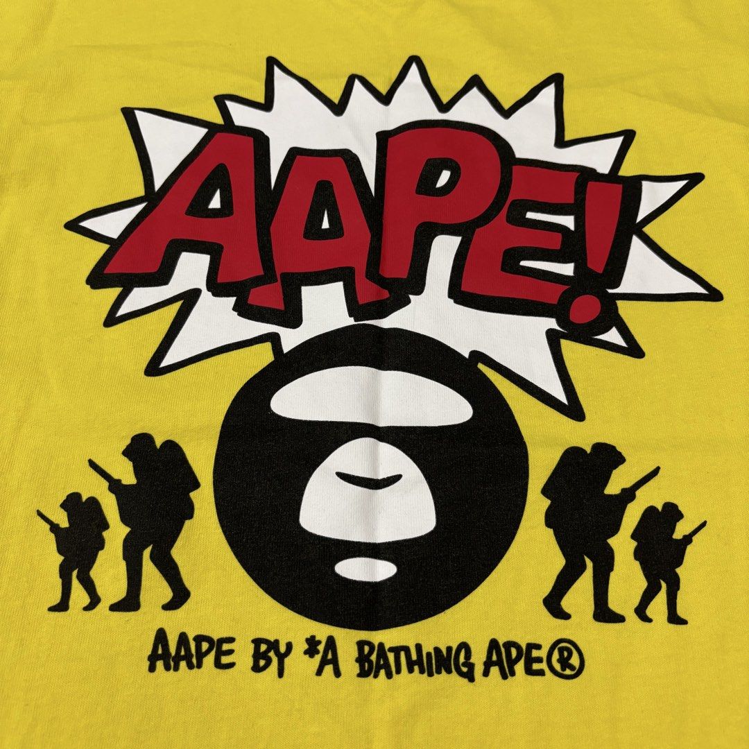 Aape graphic tee (Category: Tshirts & Polo Shirts ) located in Cavite. Submitted by mana__ (Listing ID 1465302406, Image 3). Description: Large Width - 20.5 Length - 29 Excellent .