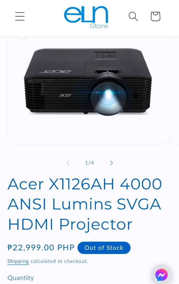 Acer projector (Category: Monitor Screens) located in Naga. Submitted by kenn123456 (Listing ID 1465241818, Image 2). Description: Brand new. 23k srp Unused. Best for classrooms, presentations 9,500 only.