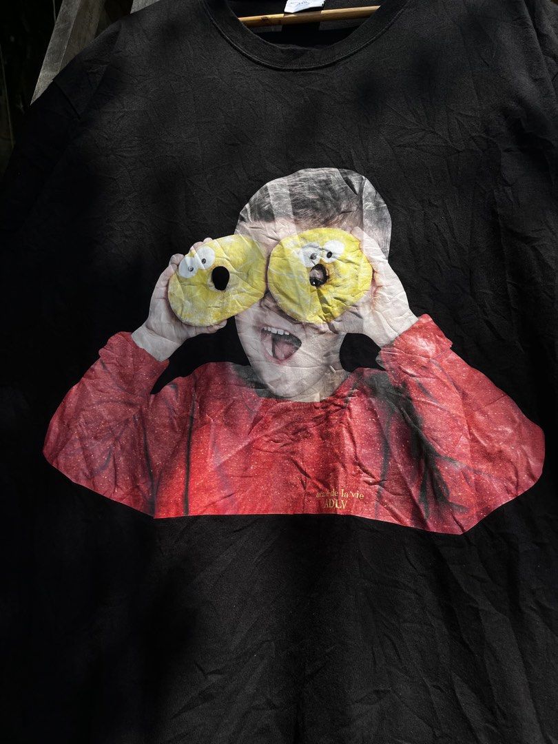 Acme De La Vie (Category: Tshirts & Polo Shirts ) located in Leon. Submitted by fluffythriftshop (Listing ID 1465254329, Image 2). Description: Acme De La Vie Size : XL / 23 x 30 Minimal slice sa likod unnoticeable pag sinuot pwede ipatahi dahil sa daanan lang ng tahi yung issue Color Rate : 9.7 out of 10 Excellent Condition No fade and cracks.