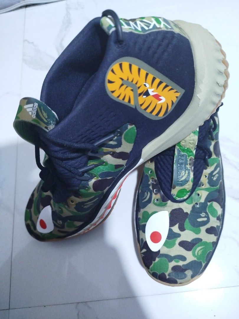 Adidas dame 4 a bathing ape (Category: Sneakers) located in Marikina City. Submitted by jecccc (Listing ID 1465204361, Image 3). Description: adidas dame 4 x a bathing ape no box minimal sign of usage thrifted pair nogotiable for sure buyer size 11 US.