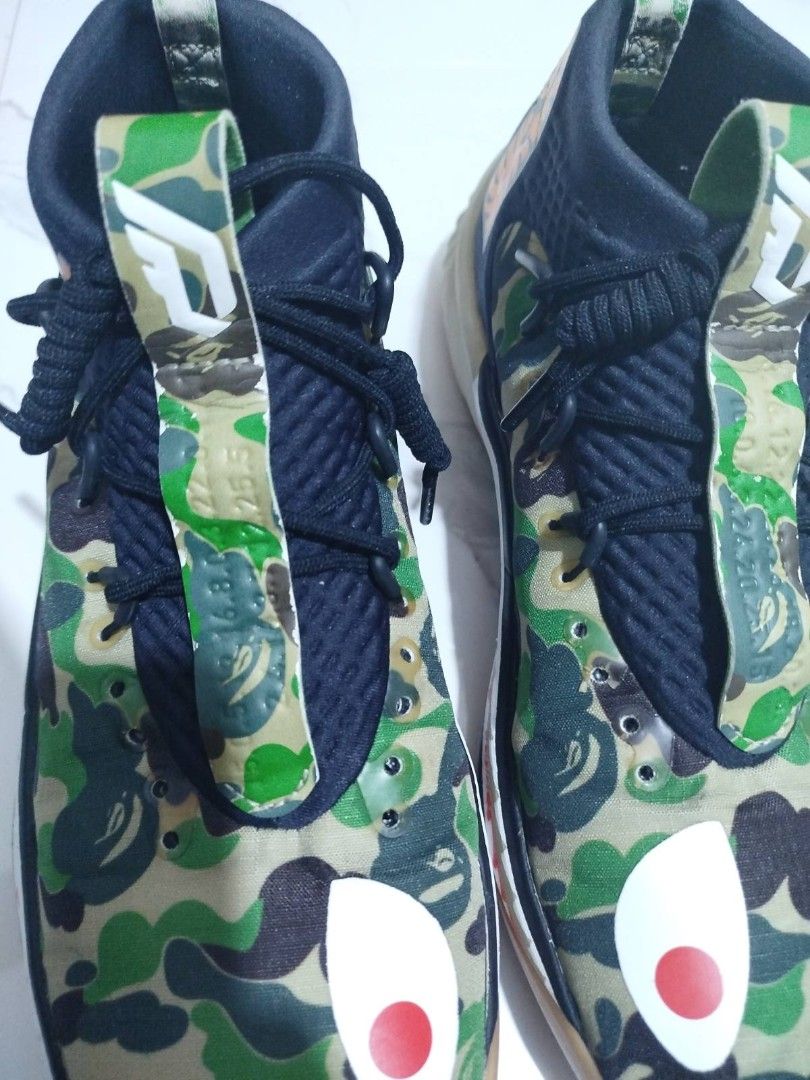 Adidas dame 4 a bathing ape (Category: Sneakers) located in Marikina City. Submitted by jecccc (Listing ID 1465204361, Image 2). Description: adidas dame 4 x a bathing ape no box minimal sign of usage thrifted pair nogotiable for sure buyer size 11 US.