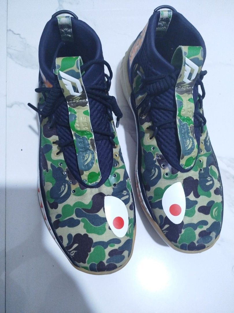 Adidas dame 4 a bathing ape (Category: Sneakers) located in Marikina City. Submitted by jecccc (Listing ID 1465204361, Image 1). Description: adidas dame 4 x a bathing ape no box minimal sign of usage thrifted pair nogotiable for sure buyer size 11 US.