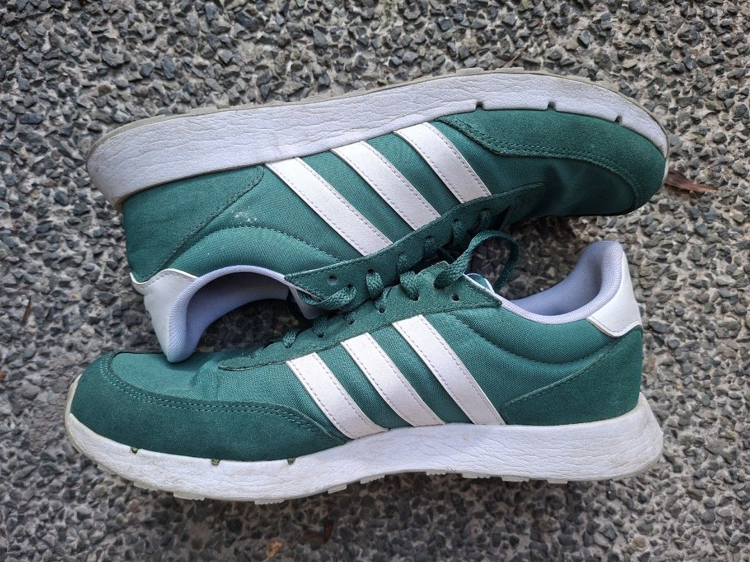 Adidas Green and White Sneakers (Category: Sneakers) located in Manila. Submitted by mjsa-09198306 (Listing ID 1465192130, Image 1). Description: adidas run 6.0 size 11 US without box antipolo/QC area.
