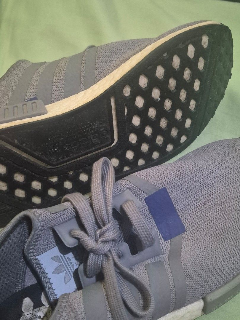 Adidas NMD R1 Colorblock Grey Blue (Category: Casual Shoes) located in Agdangan. Submitted by elyxcollection (Listing ID 1465174091, Image 3). Description: — Condition: Like new (only been used twice) — Size: 5 US 230 JP — Color: Grey Blue — Perfect for everyday use RSF: I don't really use it. For meetups: Antipolo, Taytay, QC Shipping fee is shouldered by the buyer via Lalamove or Grab..