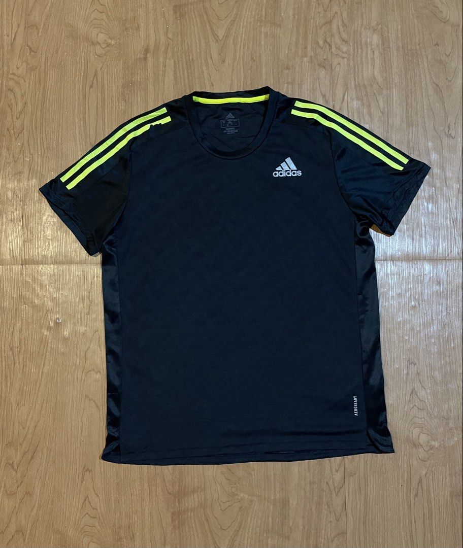Adidas Own The Run Tee (Category: Activewear) located in Bacolod City. Submitted by maxpeynthrift (Listing ID 1465351093, Image 1). Description: Size large fit to medium W 20.5 L 27 Excellent condition Minimal issue last picture Color rate 9.8/10 Good for running , pickleball .