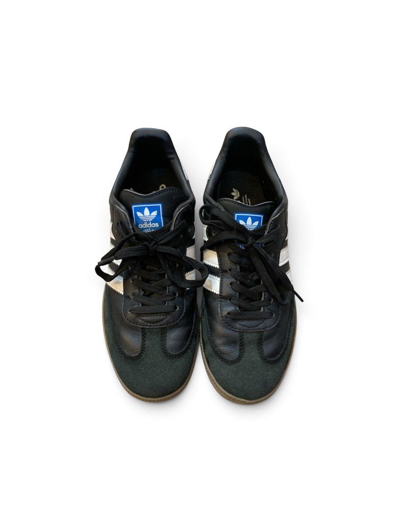 Adidas Samba (Category: Sneakers) located in Calamba. Submitted by tobs.thriftz (Listing ID 1465197580, Image 2). Description: Size - 8US, 41.5EUR Issue - Sole Separation due to age, Needs re-glue, minimal heel drags Still in Good Condition & Still Wearable Price - ₱400 All items are 100% thrifted / pre-loved and may show normal signs of wear due to previous use and age. Please manage your expectations before purchasing. We do our best to disclos