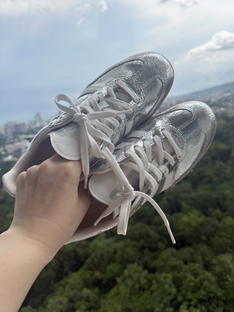 Adidas Samba Metallic Silver (Category: Sneakers) located in Cebu City. Submitted by irinaivyj (Listing ID 1465213838, Image 2). Description: Stand out in these cinderella shoes.