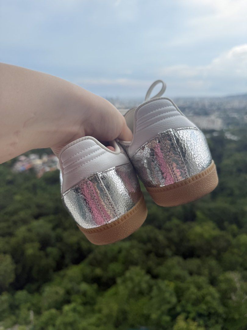 Adidas Samba Metallic Silver (Category: Sneakers) located in Cebu City. Submitted by irinaivyj (Listing ID 1465213838, Image 3). Description: Stand out in these cinderella shoes.