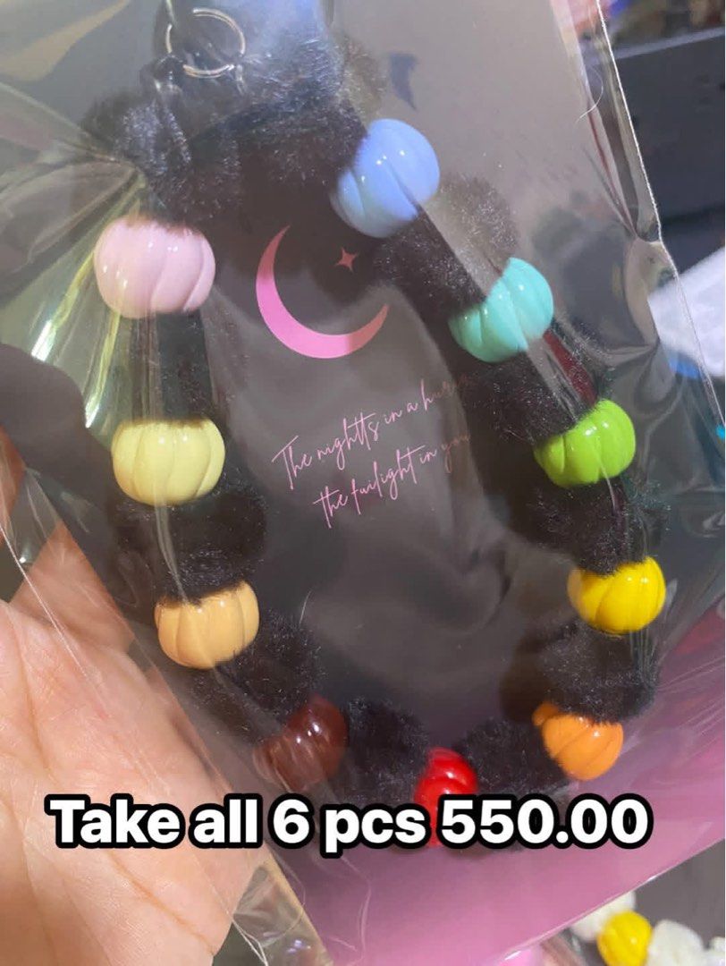 Aesthetic Beaded Phone Strap Phone Charm Set (Category: Charms) located in Tanauan. Submitted by mariacraftcorner (Listing ID 1465306669, Image 1). Description: - Set of 6 aesthetic beaded phone charms and straps - Colorful designs featuring fluffy pom poms and glossy beads - Includes cute anime character art backing cards - Versatile accessories for phones, bags, and everyday use - Price: ₱550.00 for all 6 pieces (sold as a set).