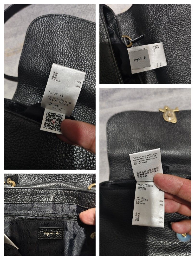 AGNES B. COWHIDE HAND / SLING 2 WAY BAG BLACK (Category: Cross-body Bags) located in Baguio. Submitted by igorotak.111.taraki.com (Listing ID 1465338516, Image 3). Description: FS AGNES B. COWHIDE HAND / SLING 2 WAY BAG BLACK AS NEW NO ISSUES GANDA NITO ♥️.