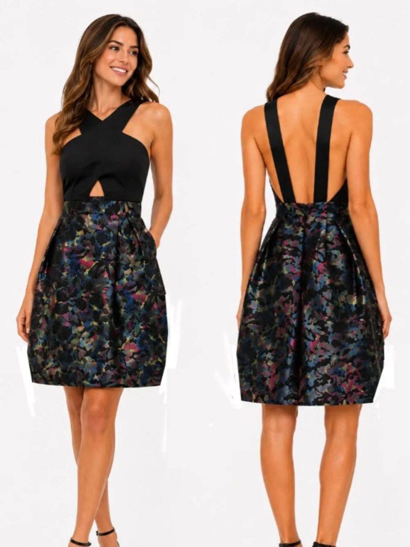 Aidan Mattox Cross-Neck Jacquard (Category: Dresses) located in Manila. Submitted by jean777_love (Listing ID 1465222417, Image 2). Description: 11k brandnew price .