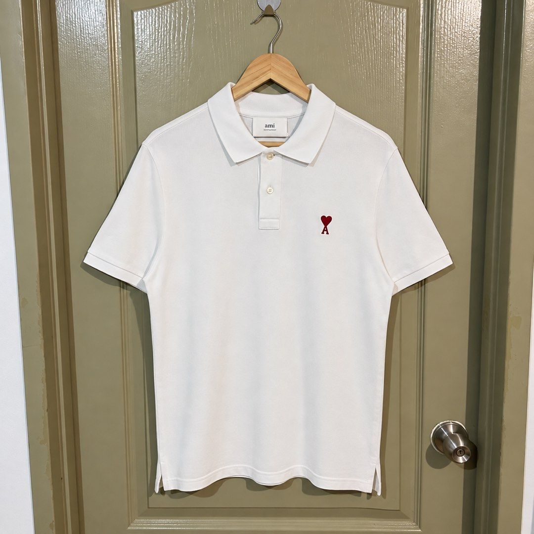 AMI 3ple White Polo-Shirt (Category: Luxury Apparel) located in Makati City. Submitted by gustavoo28 (Listing ID 1465260729, Image 1). Description: Authentic/Legit No issues 10/10 Color Rate Very Good Condition 23W 29L in inches Check photos for reference.