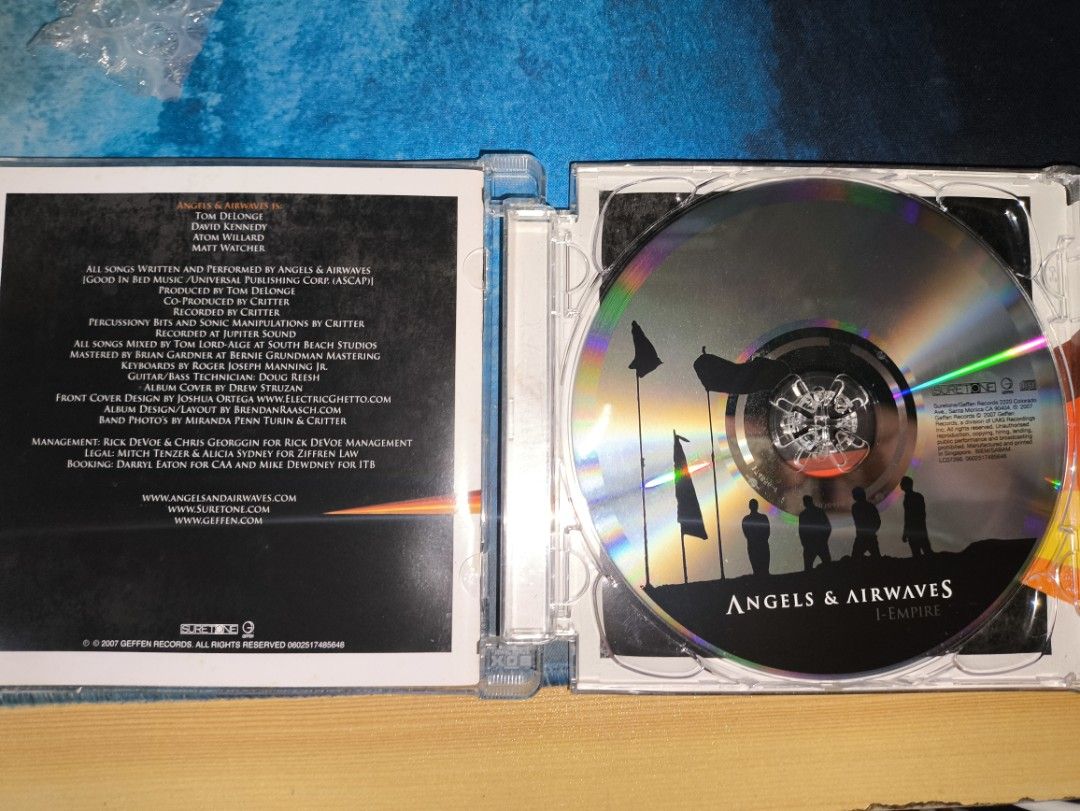 Angels & Airwaves I-Empire CD Album (Category: CDs & DVDs) located in Quezon City. Submitted by skullsher (Listing ID 1465364535, Image 2). Description: Angels & Airwaves I-Empire CD Album 400php - Singapore Release - Disc: NM- - Booklet: VG Super Jewel Case has no cracks. Includes a Hype Sticker..