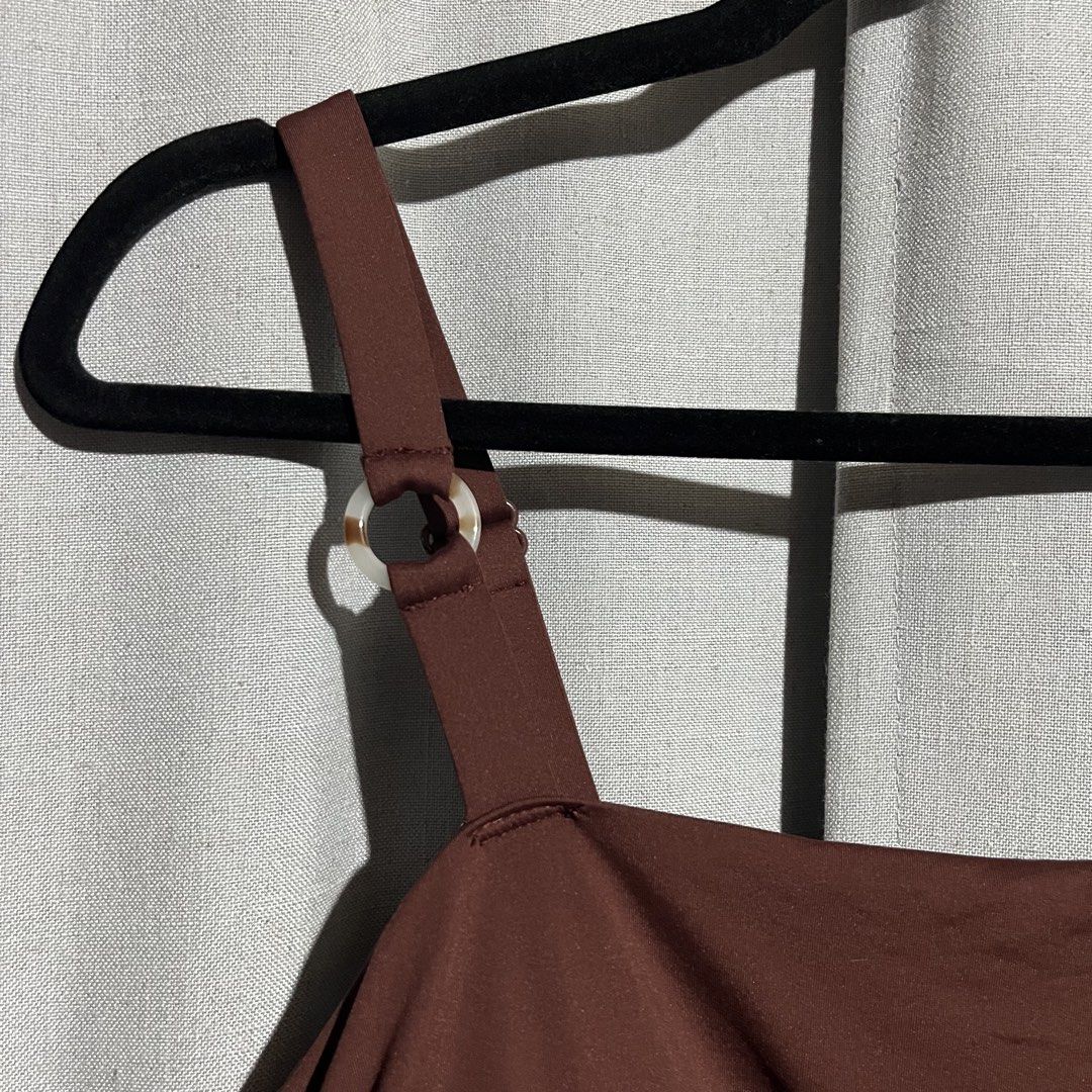 Anko Chocolate Brown One-Piece Swimsuit (Category: Bikinis & Swimsuits) located in Tanjay. Submitted by febmarie (Listing ID 1465222540, Image 3). Description: With tie-front design 📍 Negros Oriental 📦 J&T — SF c/o buyer .