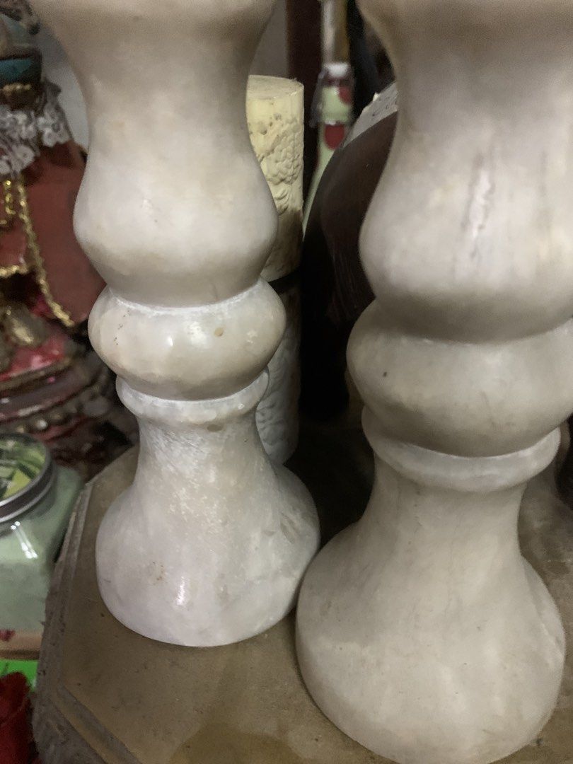 Antique Marble candle holder pair (Category: Vintage Collectibles) located in Quezon City. Submitted by sojisup (Listing ID 1465176686, Image 3). Description: Classic antique marble candle holders .