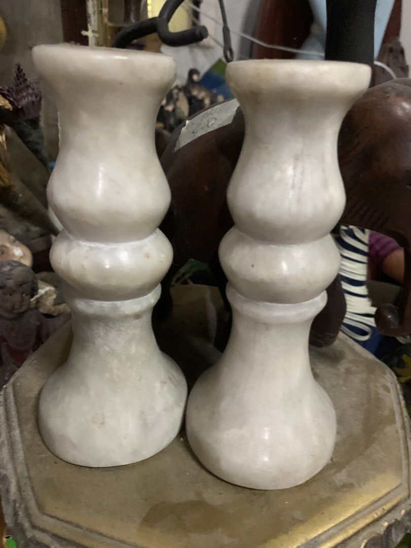 Antique Marble candle holder pair (Category: Vintage Collectibles) located in Quezon City. Submitted by sojisup (Listing ID 1465176686, Image 1). Description: Classic antique marble candle holders .