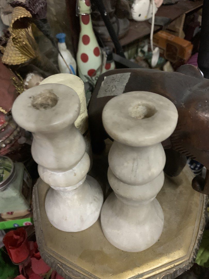 Antique Marble candle holder pair (Category: Vintage Collectibles) located in Quezon City. Submitted by sojisup (Listing ID 1465176686, Image 2). Description: Classic antique marble candle holders .