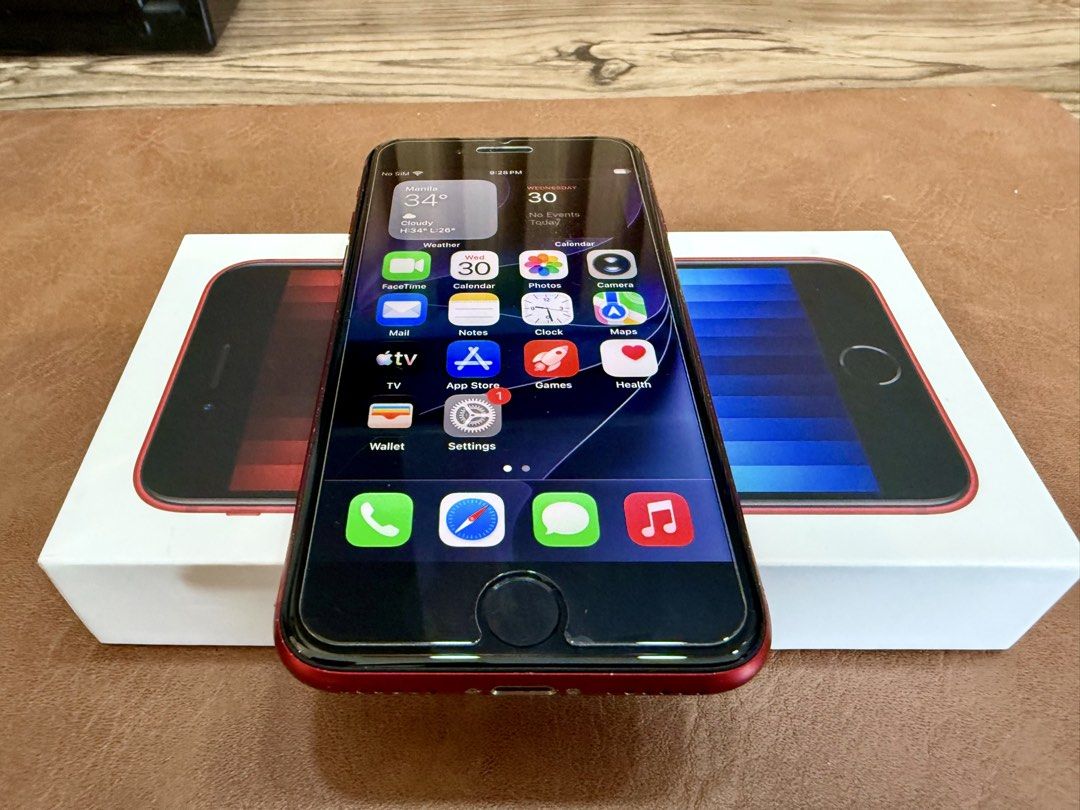 Apple iPhone SE 3rd generation 2022 64GB Red (Category: iPhone SE Series) located in Quezon City. Submitted by jepgadgets (Listing ID 1465207078, Image 3). Description: FOR SALE: -101% Original/Legit Apple iPhone -Model: iPhone SE 3rd gemeration -Model Number: MMXH3ZP/A; Model A2783 -latest iOS 27 -color: Product RED -storage: 64GB -Battery Maximum capacity: 83% -aesthetics: 9/10 smooth -functionality: PERFECT working condition -no repair, never 