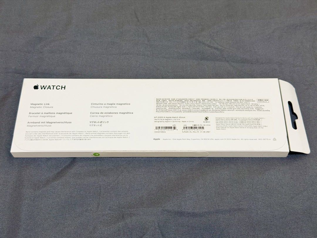 Apple Watch Magnetic Link (Category: Wearables & Smart Watches) located in Taguig. Submitted by jace0000 (Listing ID 1465280724, Image 2). Description: Apple Watch Magnetic Link - Color: Pacific Blue - Size: S/M (Designed for 45mm/46mm/49mm Apple Watch) - Condition: Brand new, sealed in original box RFS: need funds Meetup only in BGC.