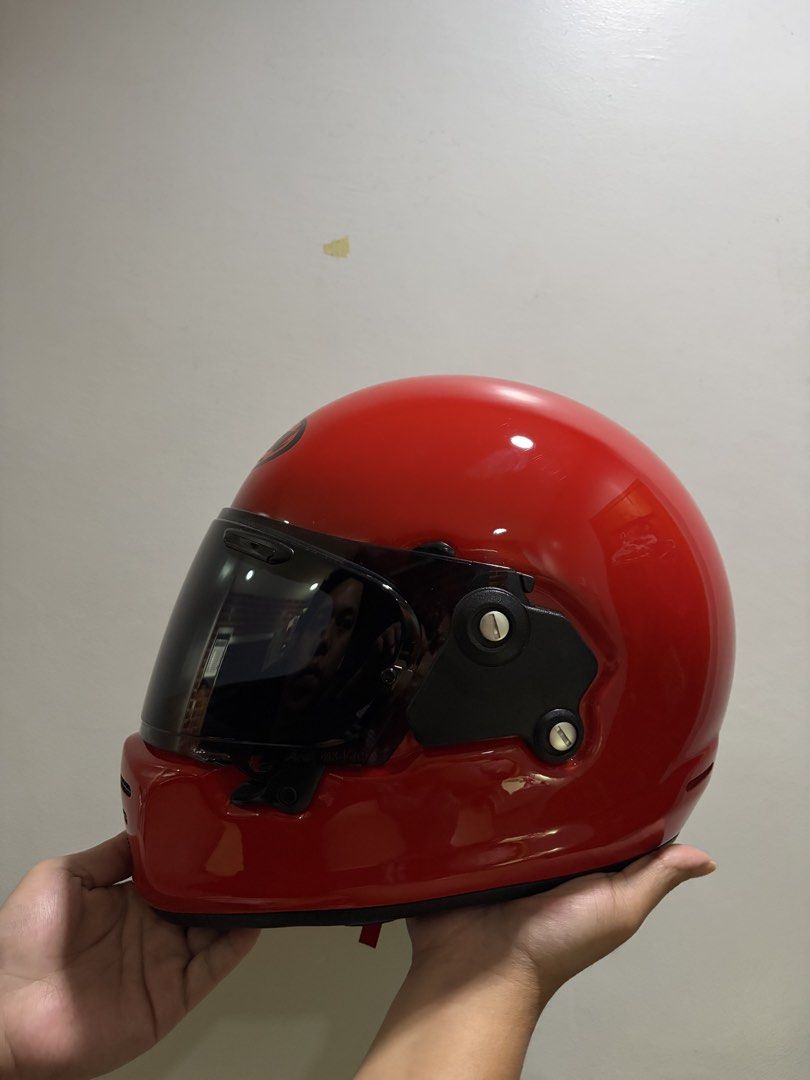 ARAI RAPIDE NEO (Category: Other Motorcycles Parts and Accessories) located in Manila. Submitted by cataquizchesca (Listing ID 1465344833, Image 2). Description: - Original Arai Rapide Neo - Color: Glossy Red with black and clear visor - Safety Standards: Snell approved, Made in Japan - Shell Construction: PB-cLc outer shell with VAS-VC visor system - Condition: Excellent, smooth and well-kept - Style: Classic / Vintage full-face helmet, ideal fo