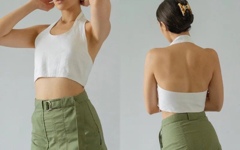 Araw the line Melfi Halter Top (Category: Blouses) located in Valenzuela. Submitted by shopmystyle__ (Listing ID 1465363671, Image 1). Description: Small on tag Fits xs to small frame Like new Used once .