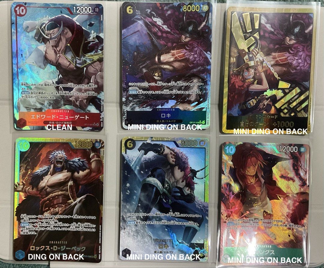 Assorted characters (Category: Raw Singles) located in Pasig City. Submitted by ltee22 (Listing ID 1464994765, Image 2). Description: .25 each of Yuyutei price 📍 Pasig near Estancia 📦 Grab or Lalamove 💵 BPI or Gcash ⚠️ Issues are indicated on the pictures.