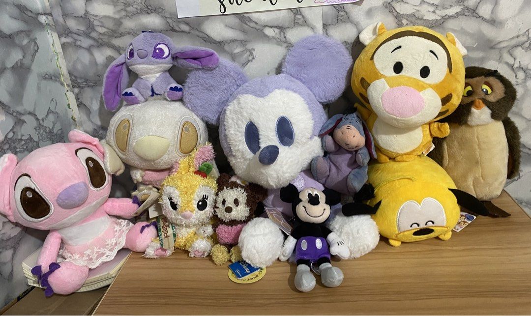 Assorted Disney and Character Plush Toys Collection Bundle (Category: Plushies & Soft Toys) located in Caloocan City. Submitted by izzyjelly (Listing ID 1465247831, Image 1). Description: Bundle of Fun and Joy 🤩 FREE shipping - Cute Disney plushie collection featuring Mickey Mouse, Tigger, Stitch, Eeyore, and more - Made with soft, high-quality materials in various sizes and vibrant colors - Perfect as a gift, toy collection addition, or cute ro