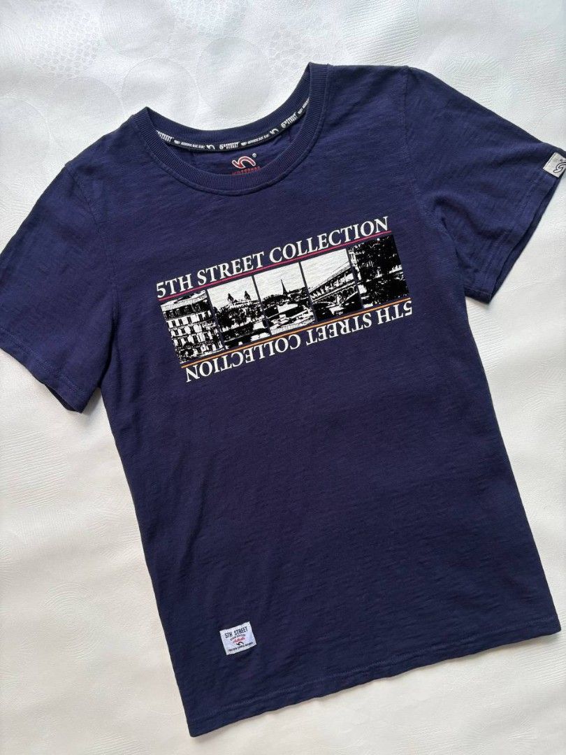 Authentic 5th Street Collection Graphic Tee (Category: Tshirts & Polo Shirts ) located in Tacurong. Submitted by ukayutopia (Listing ID 1465273269, Image 2). Description: Dimes: W18.5×L25 ‎Condition: Excellent ‎Color rate: 9/10 ‎Size on tag: Medium ‎Issue: None.