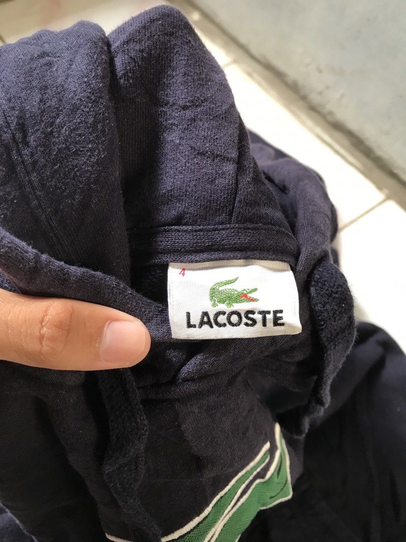 AUTHENTIC BIG LOGO LACOSTE HOODIE (Category: Activewear) located in Manila. Submitted by crismil1 (Listing ID 1465242093, Image 2). Description: SIZE 4 DIMES 27 LENGTH 23 width NO ISSUE 9.9/10 COLO RATE EXCELLENT CONDITION .