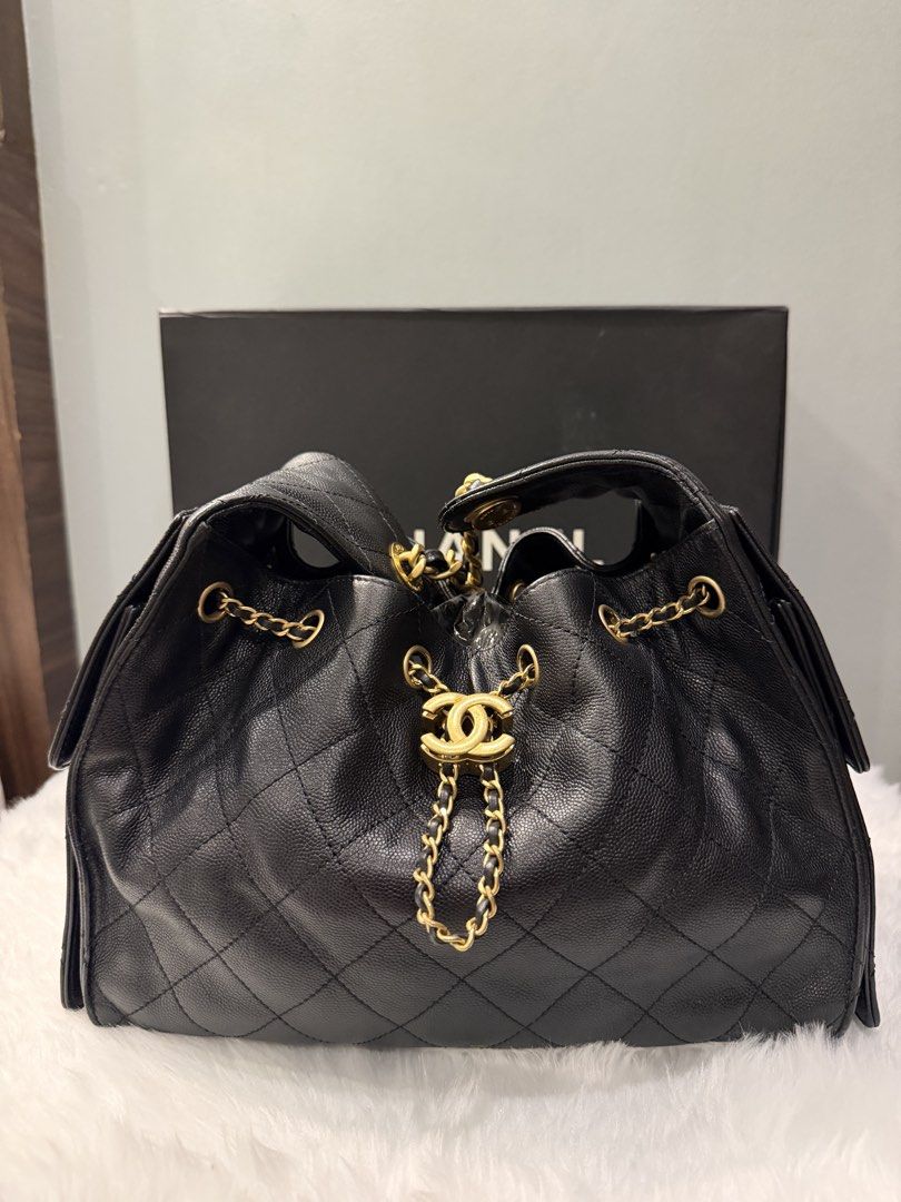Authentic C25 (Category: Shoulder Bags) located in Manila. Submitted by shopwithvern (Listing ID 1465327912, Image 2). Description: Authentic Chanel 25 Small Caviar GHW Microchipped With paperbag, box, dust bag, entrupy certificate 370K php( Retail price now: 700k+) .