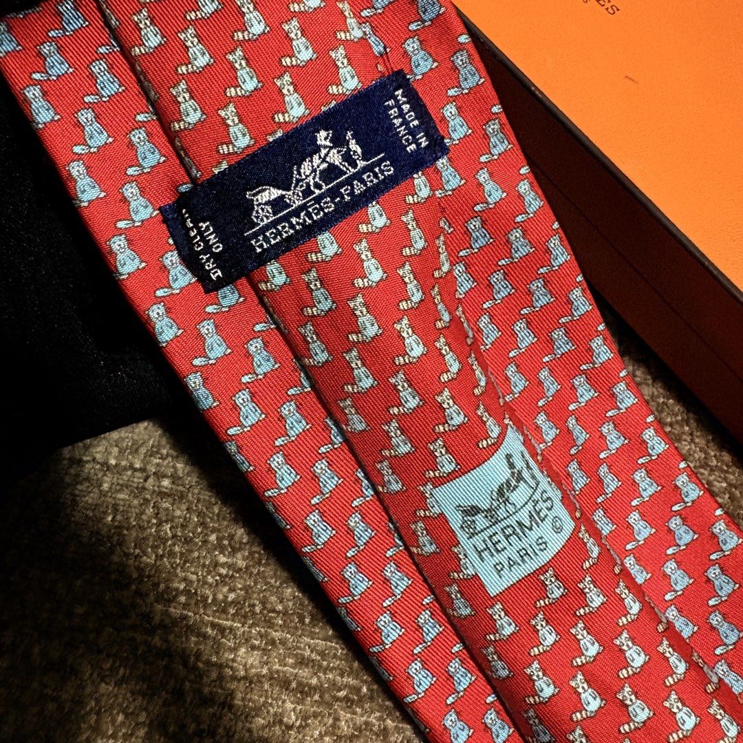 Authentic Hermes Red Silk Neck Tie (Category: Ties) located in Binangonan. Submitted by makoleksyon (Listing ID 1465213951, Image 2). Description: Excellent condition Like new Box not included Bought in Japan 💯% Authentic Money back guarantee .